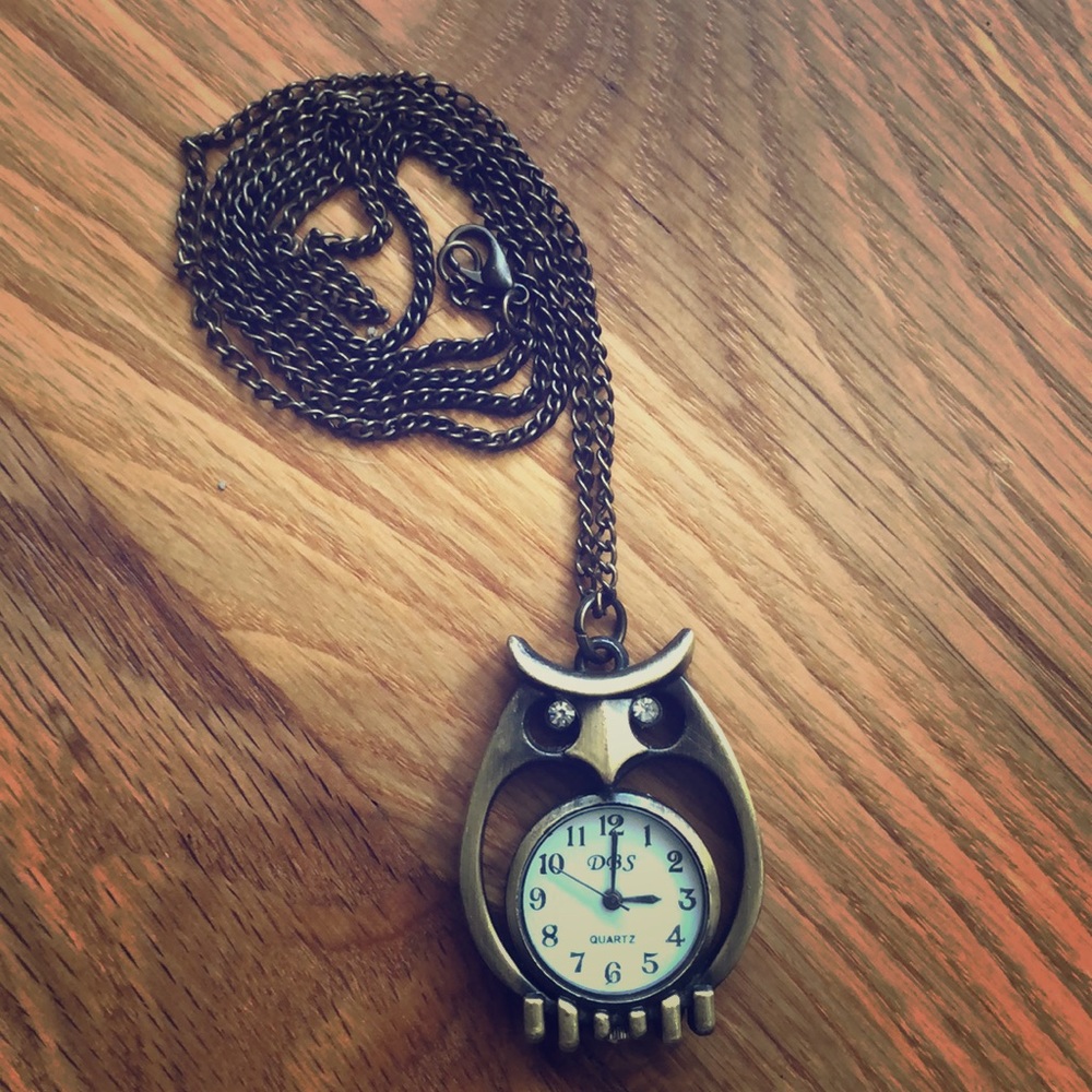 Cute Owl Pendant Necklace w/ Chain